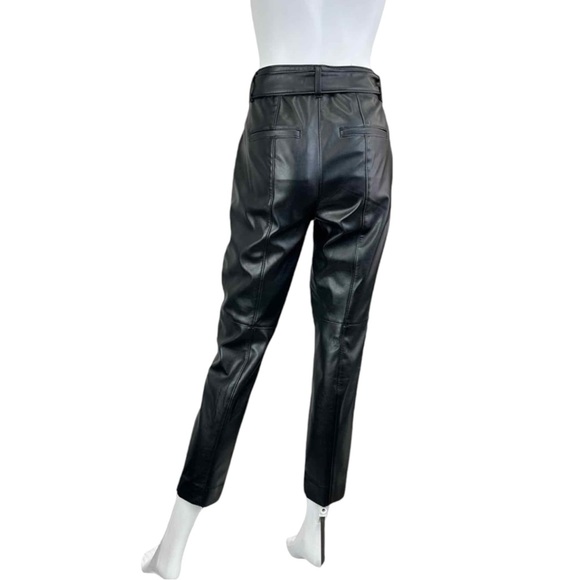 White House Black Market Black Vegan Leather Pants Size 4 E0214 - Picture 3 of 13